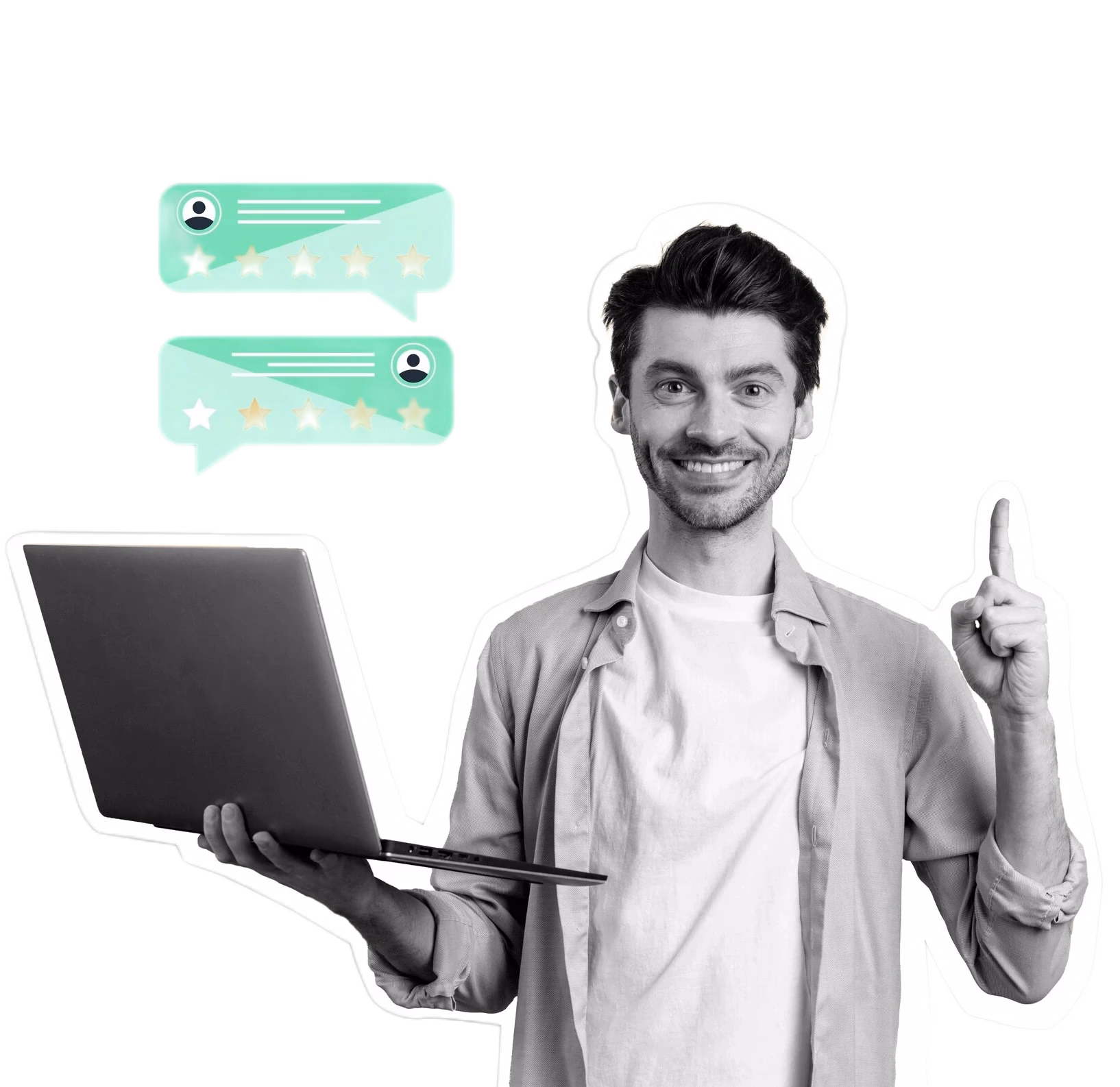 Real estate professional with laptop